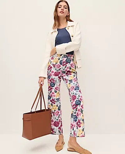 Ann Taylor The Weekend Collection Floral Cropped Boot Jean In Multi
