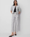 Ann Taylor The Wide-leg Ankle Pant In White/black Multi