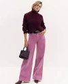 Ann Taylor The Wide-leg Corduroy Pant In Autumn Rose