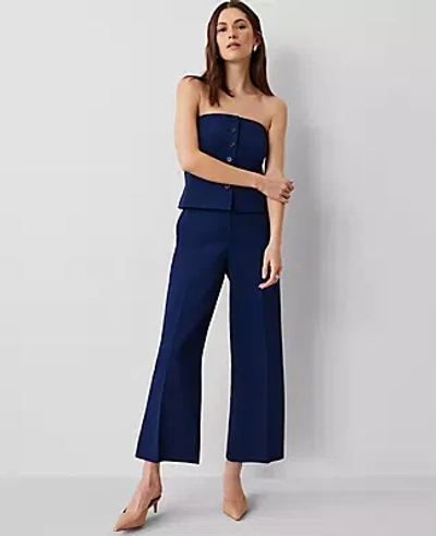 Ann Taylor The Wide Leg Crop Pant In Pure Sapphire