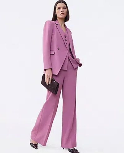 Ann Taylor The Wide-leg Flare Trouser In Pink