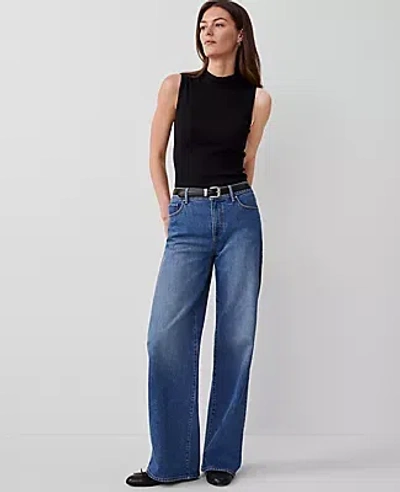 Ann Taylor The Wide Leg Jean In Original Medium Stone Wash