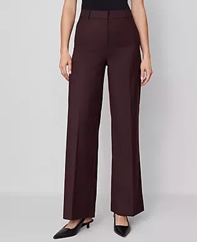 Ann Taylor The Wide-leg Pant — Curvy Fit In Burgundy