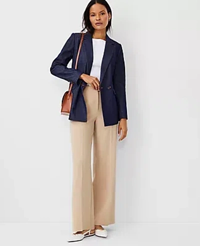 Ann Taylor The Wide Leg Pant In Crepe In Baguette