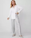 Ann Taylor The Wide-leg Pant In Silver Spark