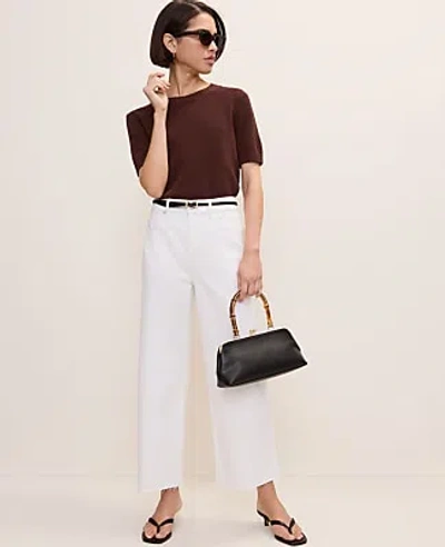 Ann Taylor The Wide-leg Crop Jean In White