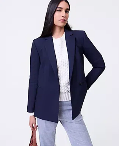 Ann Taylor The Wrap Blazer In Blue