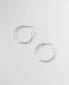 Ann Taylor Thin Hoop Earrings In Metallic