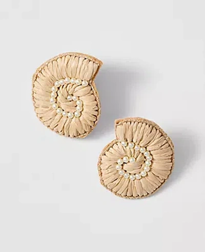 Ann Taylor Threaded Conch Pearl Earrings In Brown