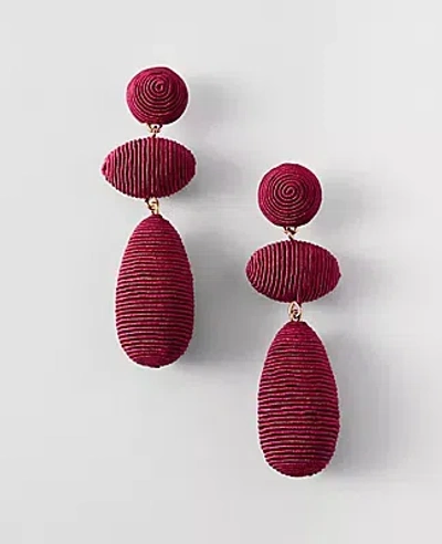 Ann Taylor Threaded Drop Earrings In Pink