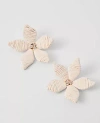Ann Taylor Threaded Flower Stud Earrings In Gray