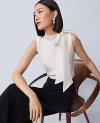 Ann Taylor Tie Neck Halter Top In White
