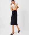 Ann Taylor Tie Waist Cargo Pencil Skirt In Black