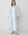 Ann Taylor Tile Embroidered Kimono In Sea Isle