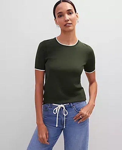 Ann Taylor Tipped Sweater Tee
