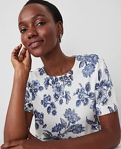 Ann Taylor Toile Modern Sweater Tee In Night Sky B