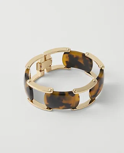 Ann Taylor Tortoise Stone Bracelet In Gold