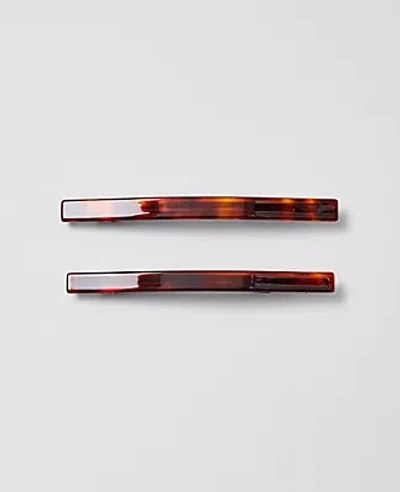 Ann Taylor Tortoiseshell Print Barrette Set