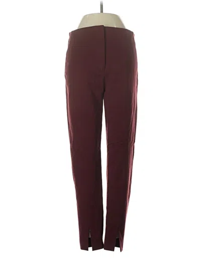 Pre-owned Ann Taylor Track Pants In Burgundy