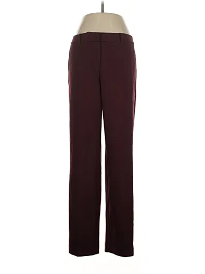Pre-owned Ann Taylor Track Pants In Burgundy