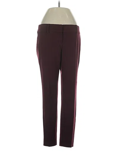 Pre-owned Ann Taylor Track Pants In Burgundy