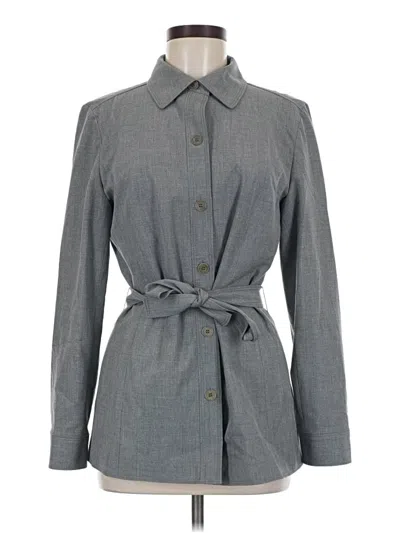 Pre-owned Ann Taylor Trenchcoat In Gray
