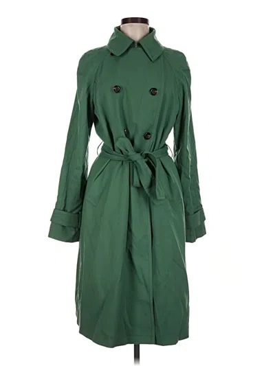 Pre-owned Ann Taylor Trenchcoat In Green