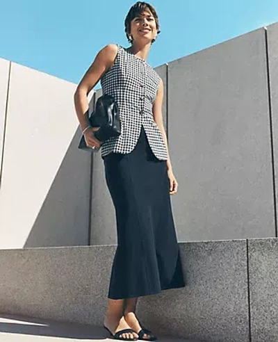 Ann Taylor Trumpet Midi Skirt In Black