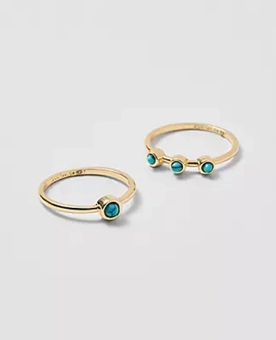 Ann Taylor Turquoise Ring Set