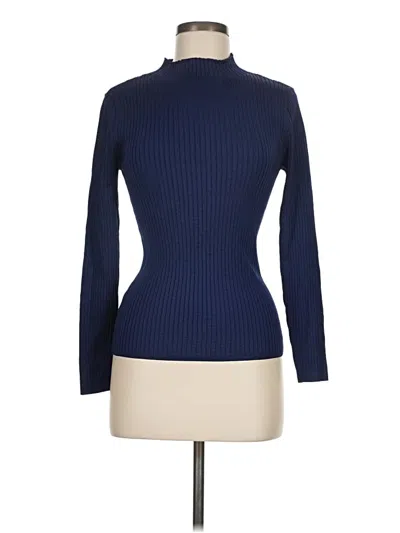 Pre-owned Ann Taylor Turtleneck Sweater In Blue