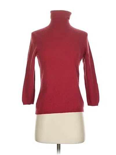 Pre-owned Ann Taylor Turtleneck Sweater In Burgundy