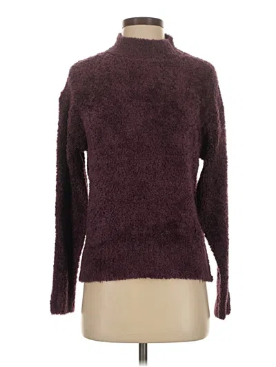 Pre-owned Ann Taylor Turtleneck Sweater In Burgundy
