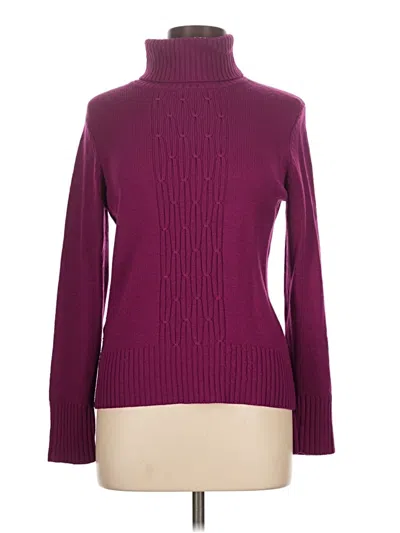 Pre-owned Ann Taylor Turtleneck Sweater In Burgundy