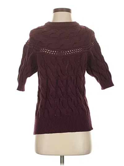 Pre-owned Ann Taylor Turtleneck Sweater In Burgundy