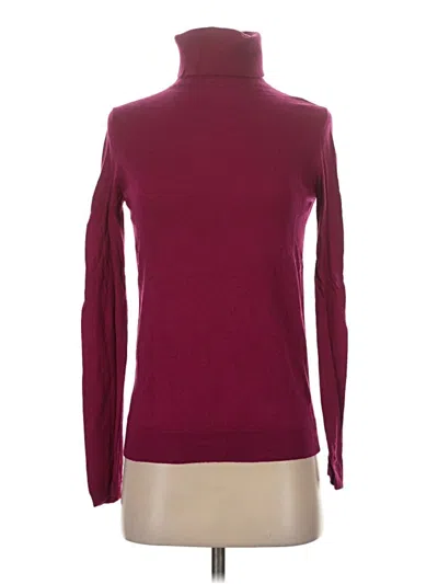 Pre-owned Ann Taylor Turtleneck Sweater In Burgundy