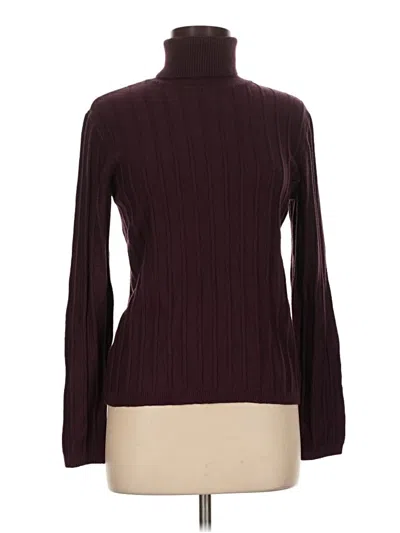 Pre-owned Ann Taylor Turtleneck Sweater In Burgundy