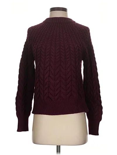 Pre-owned Ann Taylor Turtleneck Sweater In Burgundy