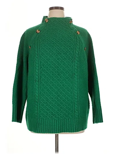 Pre-owned Ann Taylor Turtleneck Sweater In Green