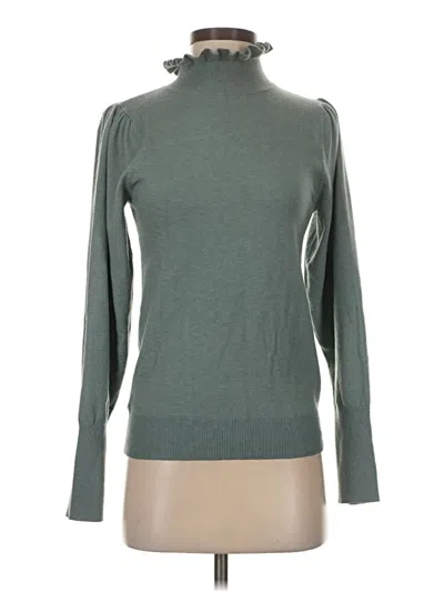 Pre-owned Ann Taylor Turtleneck Sweater In Green