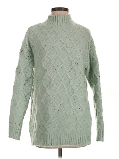 Pre-owned Ann Taylor Turtleneck Sweater In Green