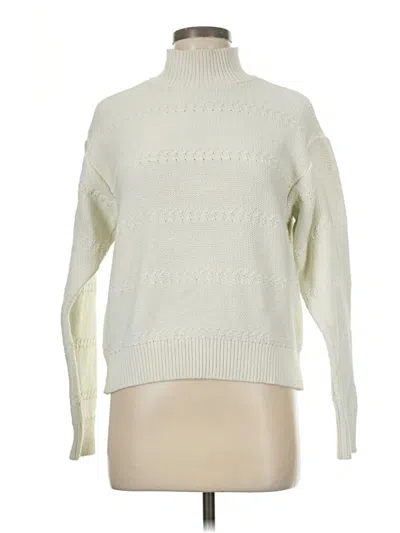 Pre-owned Ann Taylor Turtleneck Sweater In Ivory