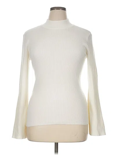 Pre-owned Ann Taylor Turtleneck Sweater In Ivory