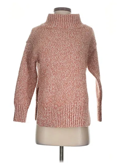 Pre-owned Ann Taylor Turtleneck Sweater In Orange