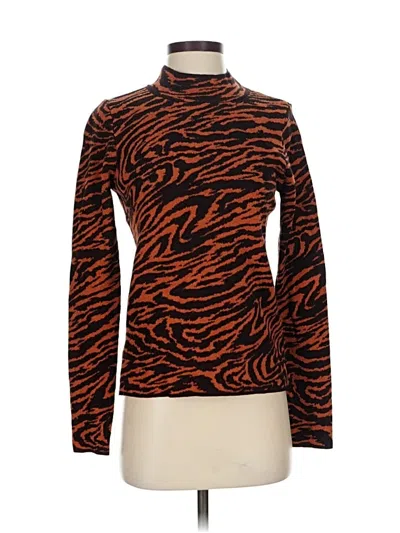 Pre-owned Ann Taylor Turtleneck Sweater In Orange