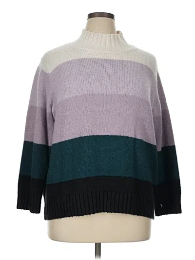 Pre-owned Ann Taylor Turtleneck Sweater In Purple