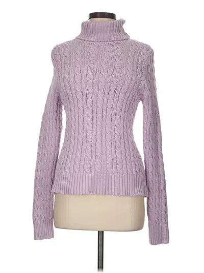 Pre-owned Ann Taylor Turtleneck Sweater In Purple