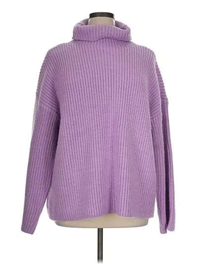 Pre-owned Ann Taylor Turtleneck Sweater In Purple