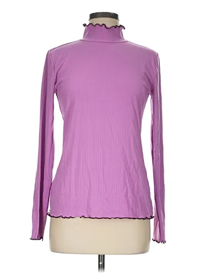 Pre-owned Ann Taylor Turtleneck Sweater In Purple