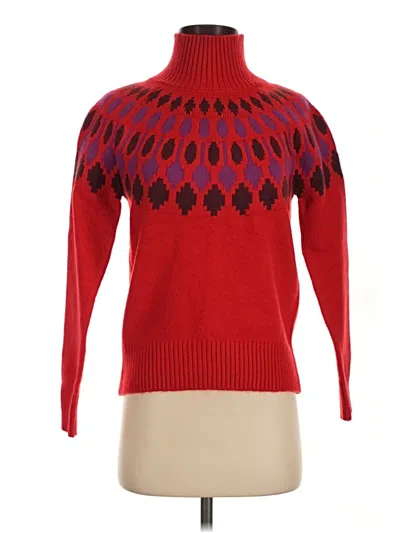 Pre-owned Ann Taylor Turtleneck Sweater In Red