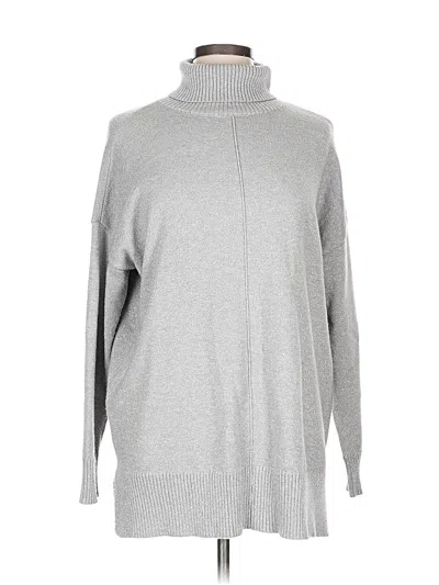 Pre-owned Ann Taylor Turtleneck Sweater In Silver